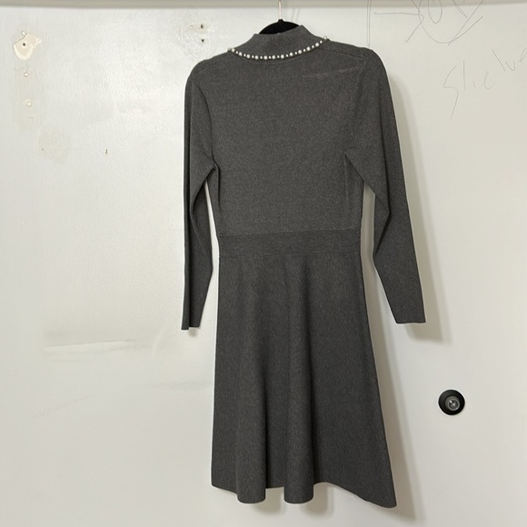 Sandro Gray  Suity Knit Dress size 8 (Sandro size 40) - Picture 7 of 7